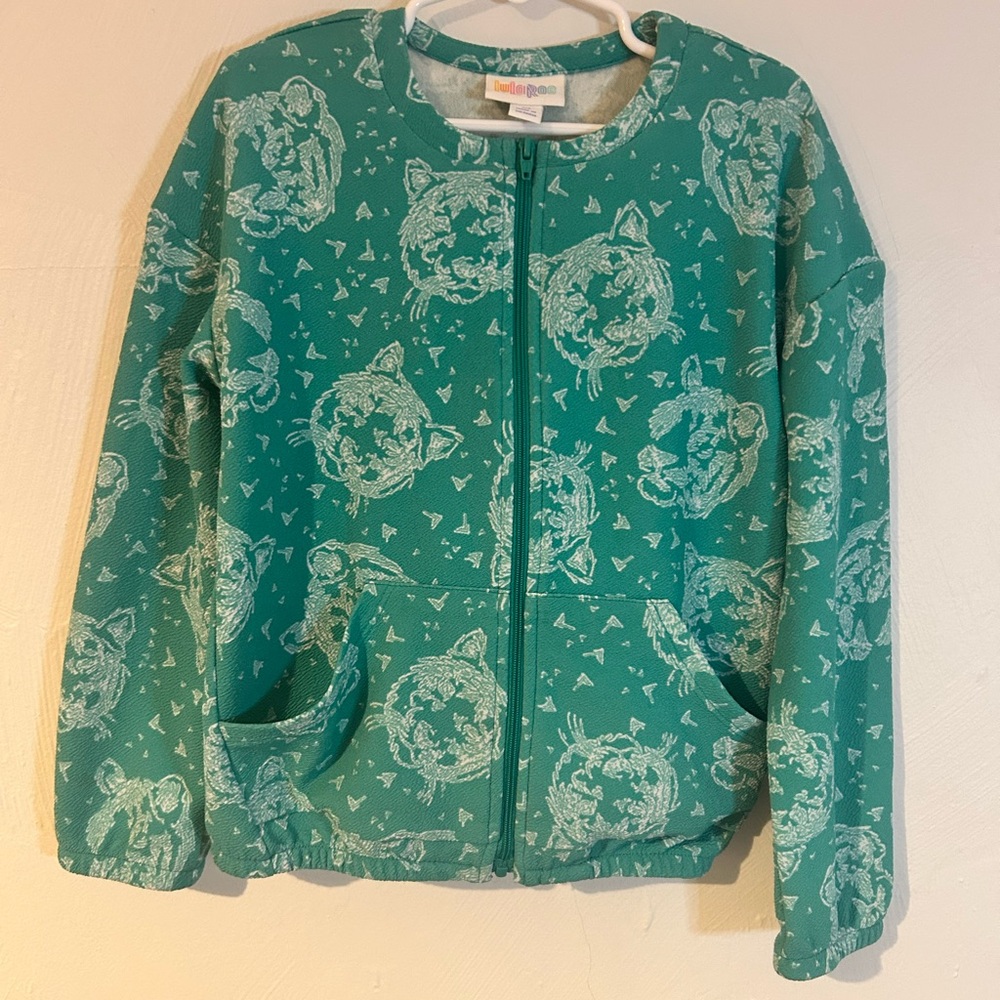 LuLaRoe Green Jacket Cozy Casual Style